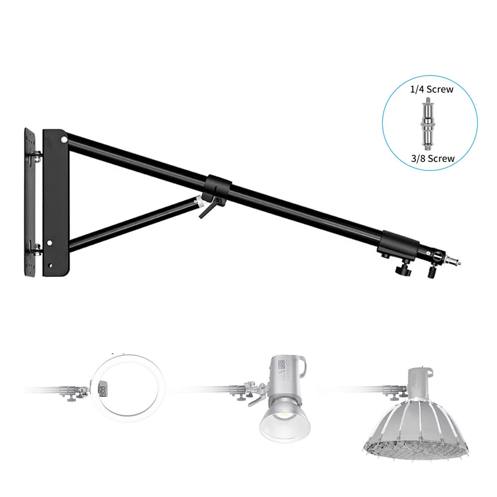 Photography Lighting System - 100/135/ 170 ซม. ติดผนังสามเหลี่ยมแขนบูมการถ่ายภาพ Strobe Light,