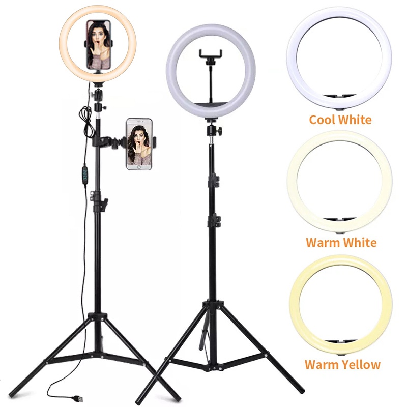 Photography Lighting Product - ไฟวงแหวน LED ขนาด 6/10/12 นิ้ว ปรับความสว่างได้
