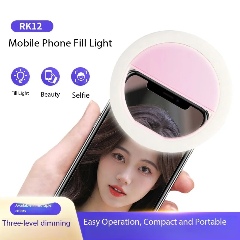 Photography Lighting Product - ไฟเซลฟี่แบบหนีบ ชาร์จซ้ำได้ ปรับได้ 3 ระดับ พกพาสะดวก