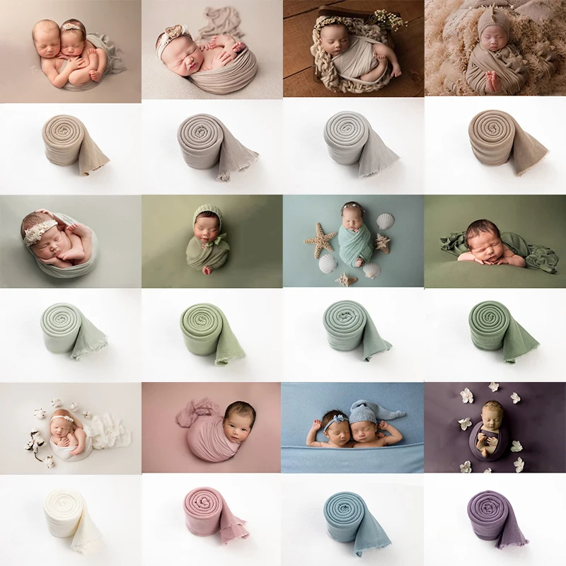 Photography Lighting Backdrop - 40/150 ซม.ทารกแรกเกิดการถ่ายภาพ Props ฉากหลังยืดนุ่ม Wraps Bebe