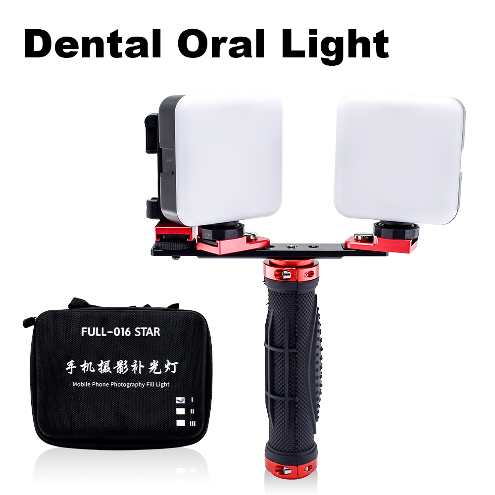 Photography Lighting Portable - ไฟ LED สำหรับโทรศัพท์มือถือสำหรับถ่ายภาพ พร้อมขาตั้งกล้องแบบมือถือ ไฟวงแหวนแบบพกพาสำหรับการถ่ายภาพช่องปากของทันตแพทย์