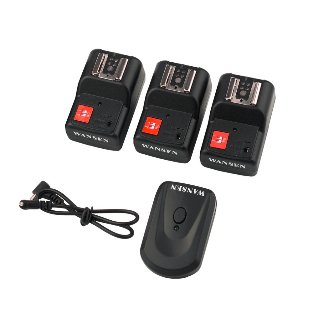 Trigger Receiver Set - Universal 4 ช่องเครื่องส่งสัญญาณวิทยุแบบไร้สายชุด 3 PT-04GY เครื่องรับกล้อง