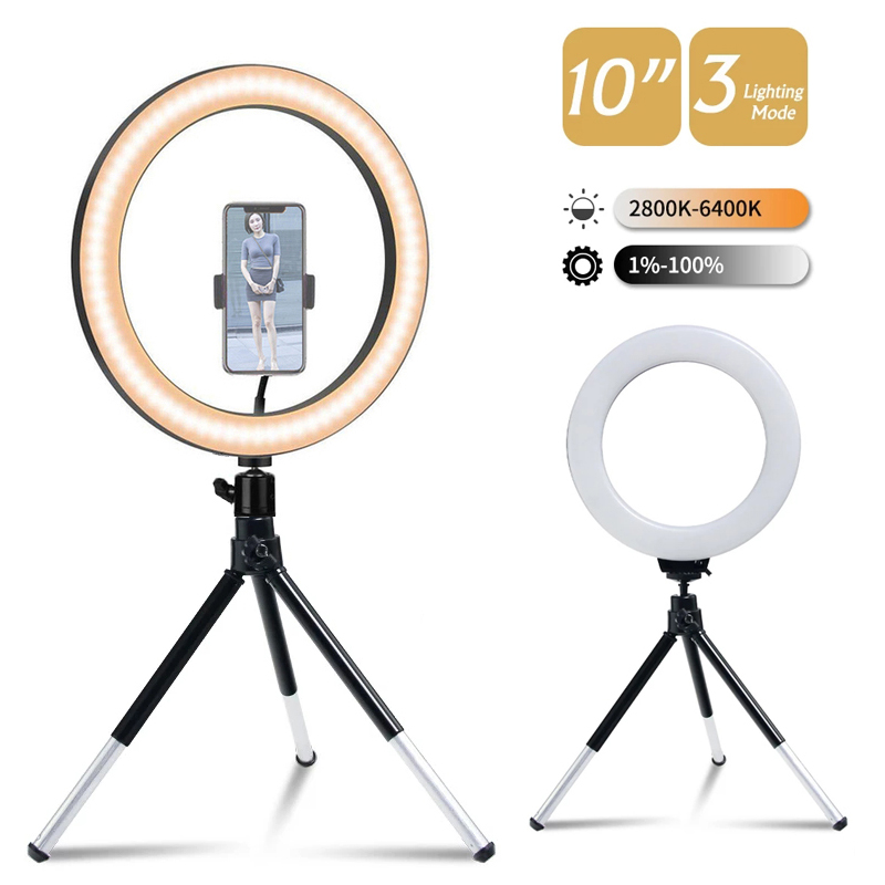 Torjim Rgb Photography Video Lighting - ไฟวงแหวน LED สำหรับถ่ายภาพ ปรับความสว่างได้ พร้อมขาตั้งกล้องขนาด 20