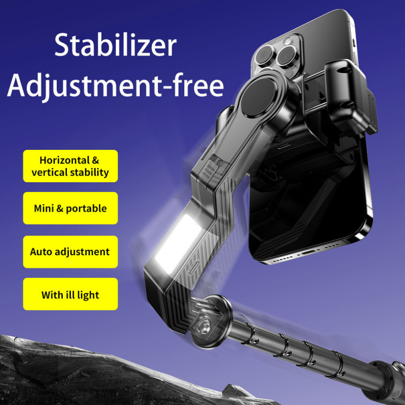 Photography Lighting Description - ไม้เซลฟี่พร้อมไฟ LED รุ่น Q31 พร้อมตัวกันสั่น ขาตั้งกล้องแบบยืดหดได้