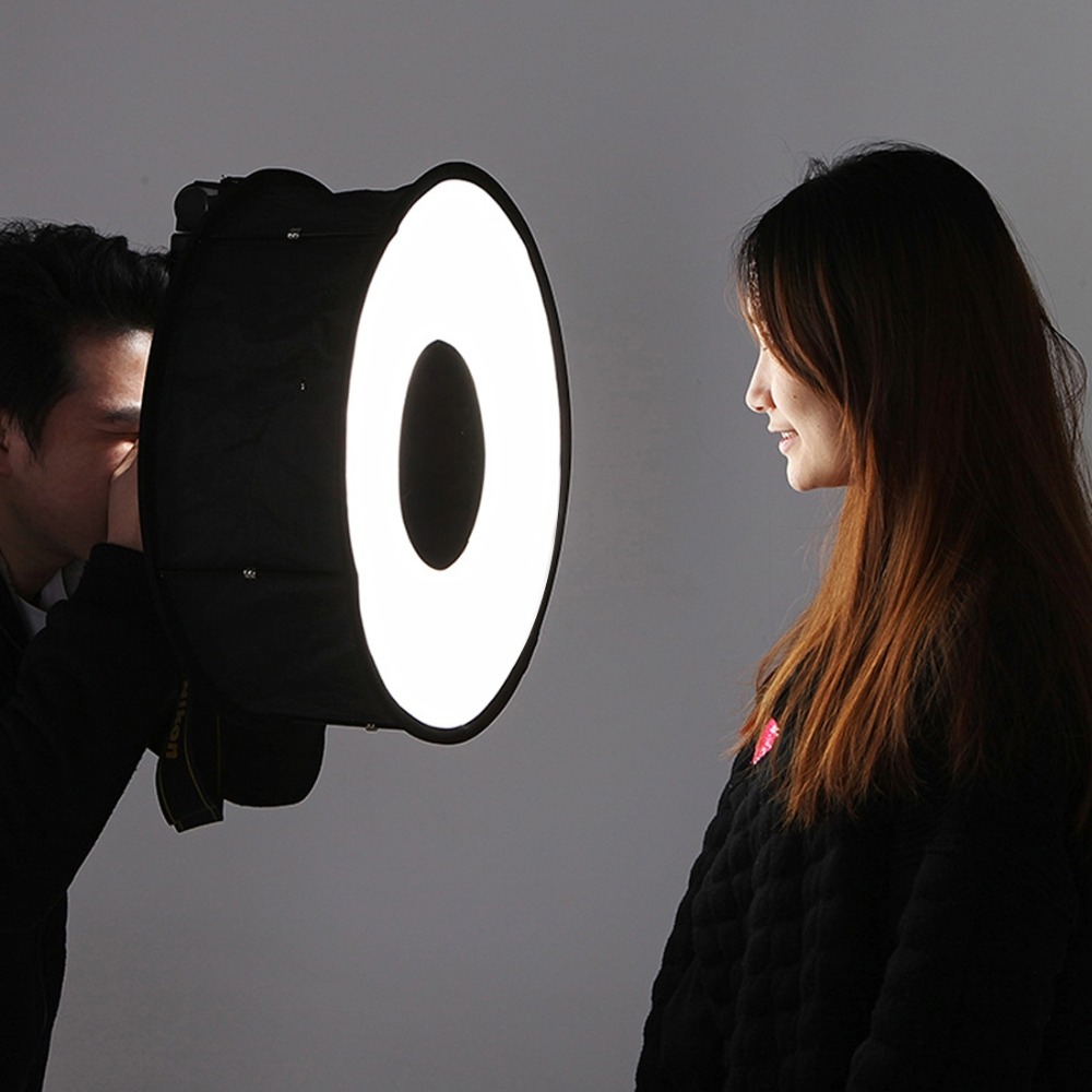 Photography Lighting Style - 45 ซม.แหวน Softbox Speedlight รอบสไตล์แสงแฟลชยิงกล่องนุ่มพับได้ Soft