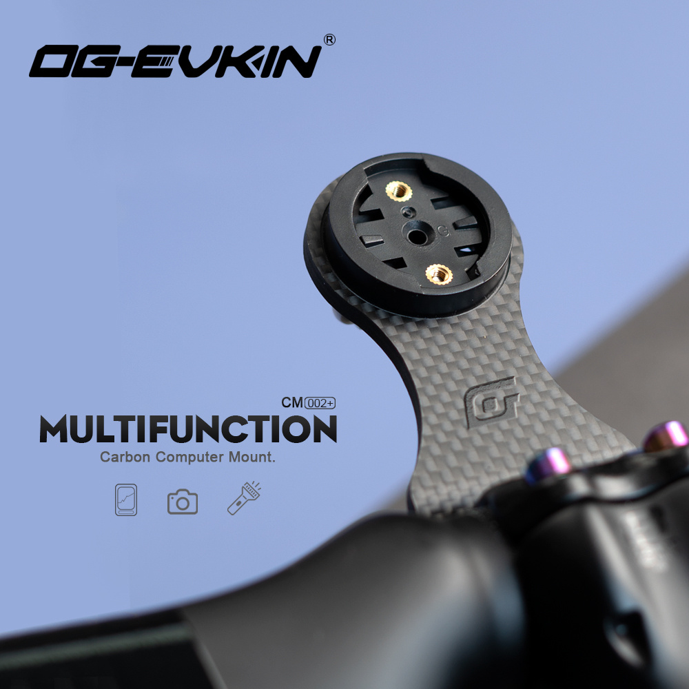 Photography Lighting Accessories - ขาต่อแฮนด์จักรยาน OG-EVKIN CM-02+ คาร์บอน สำหรับติดตั้งคอมพิวเตอร์จักรยาน รองรับ