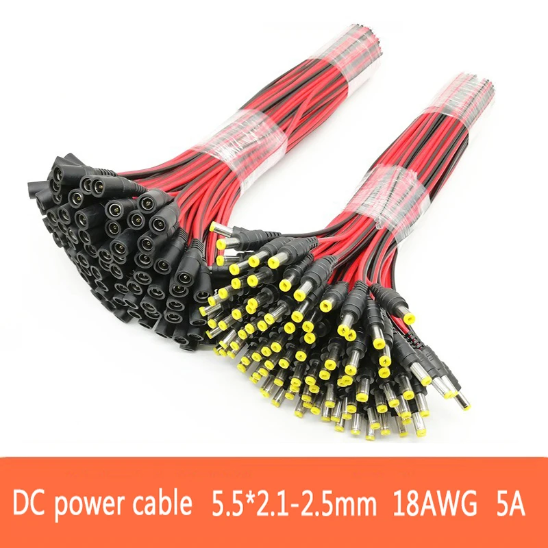 Photography Led Lighting Kit - 18 AWG ชายหญิง DC Connector 2pin