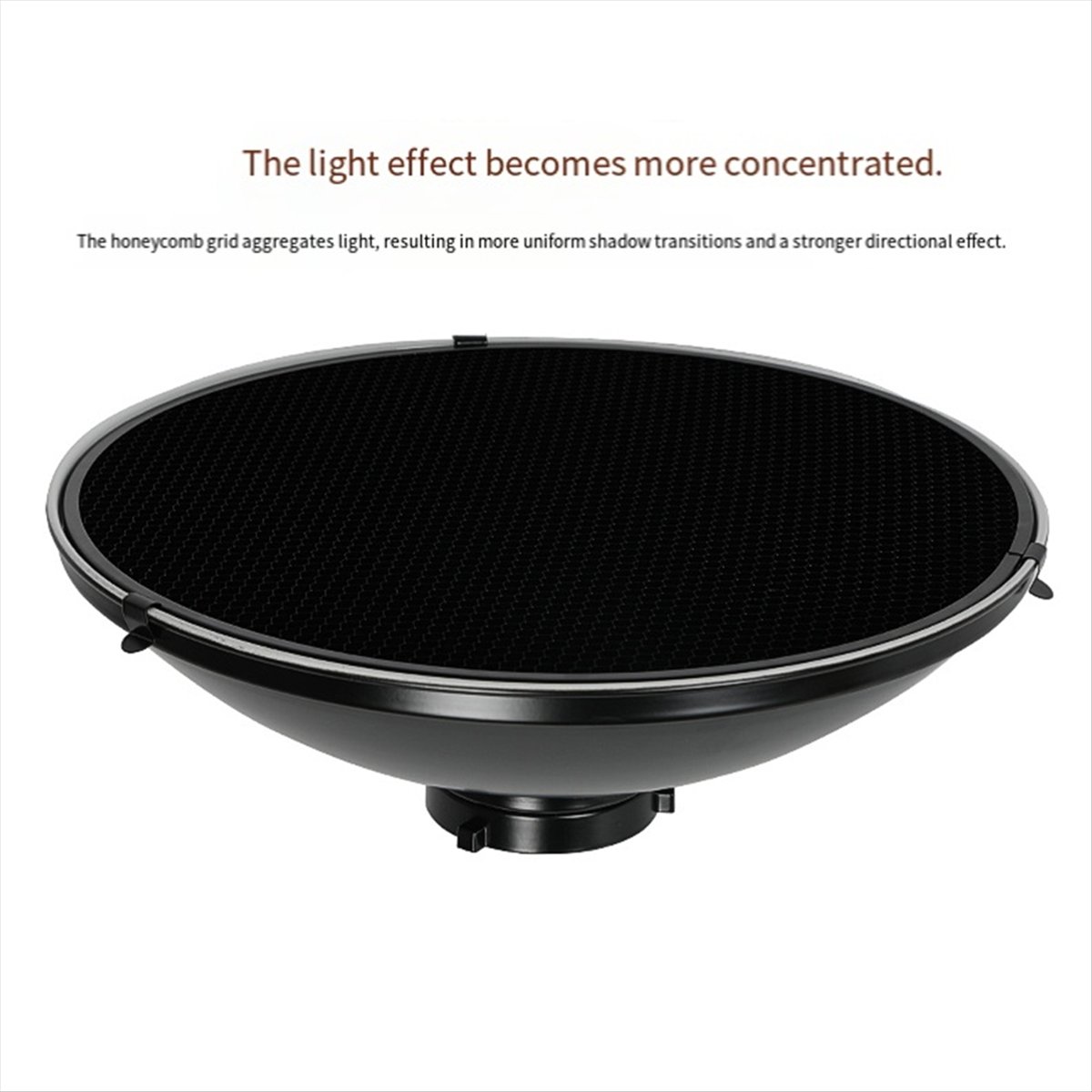 Photography Lighting For Portraits - N05R 30cm แผ่นสะท้อนแสงแบบ Beauty Dish พร้อมตะแกรงรังผึ้ง