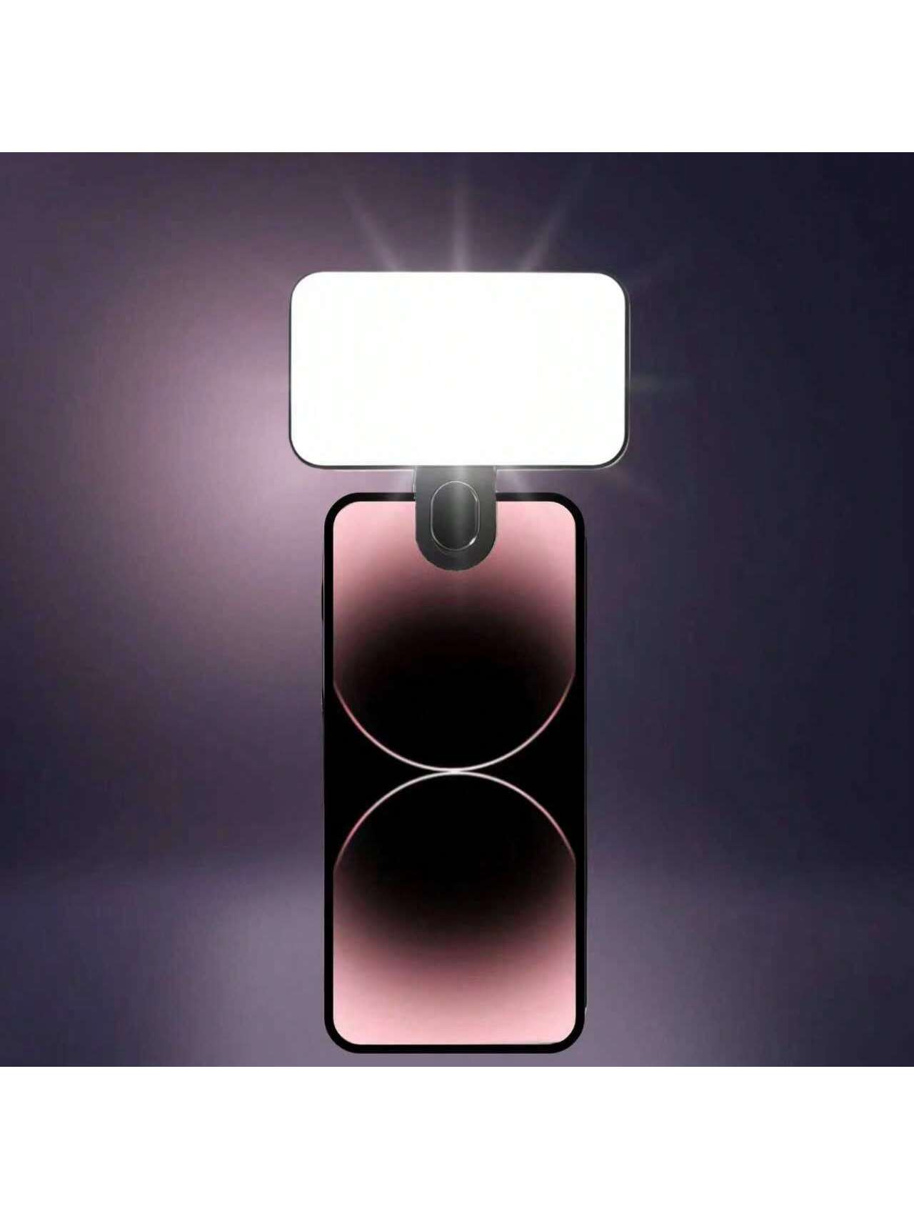 Photography Lighting Set Up - ไฟเซลฟี่แบบหนีบขนาดเล็ก ชาร์จได้ ไฟ LED เติมแสงสำหรับโทรศัพท์ ปรับความสว่างได้