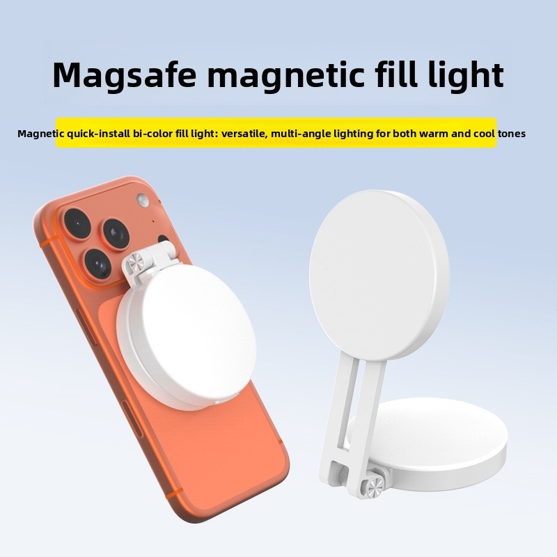 Photography Lighting Set Up - ไฟวงแหวน LED สำหรับโทรศัพท์ Magsafe แบบพกพา ปรับสีได้