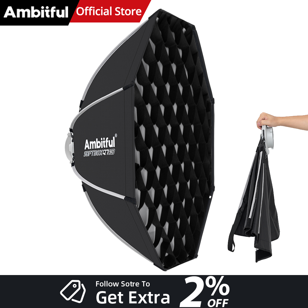 Photography Lighting Set Up - ซอฟต์บ็อกซ์ AMBITFUL Q7II 55/65/90 ซม. แบบแปดเหลี่ยม