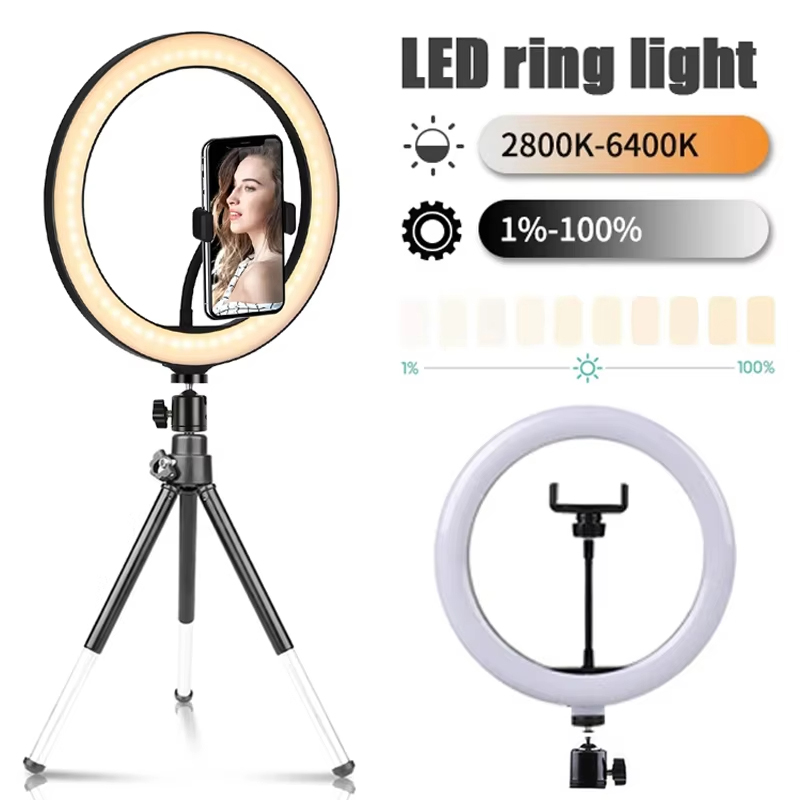 Photography Lighting Set Up - ไฟวงแหวนเซลฟี่ขนาด 10 นิ้ว ไฟเสริมสำหรับถ่ายภาพ ไฟ LED