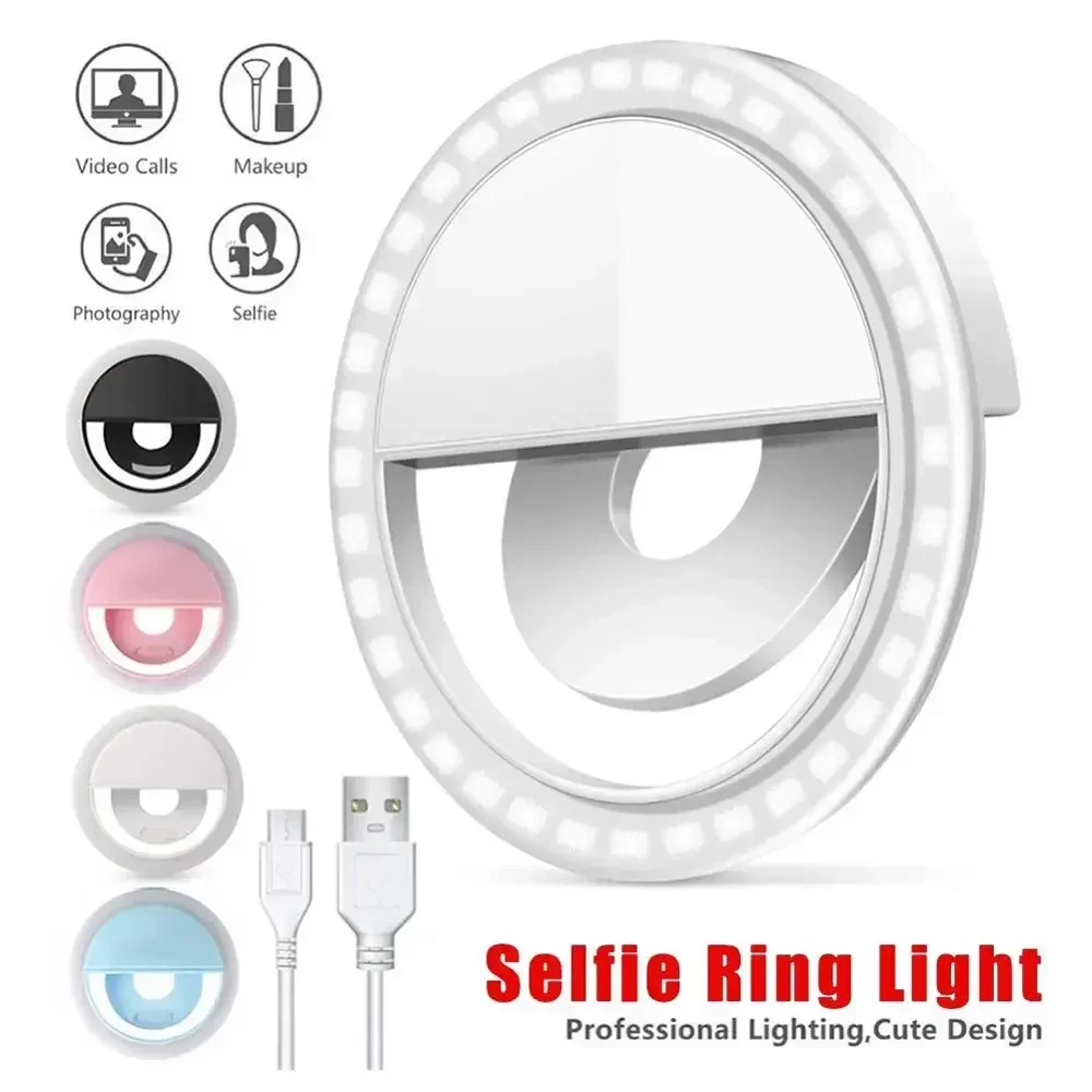 Photography Lighting Set Up - LED Selfie Ring Light โทรศัพท์มือถือ Clip-On