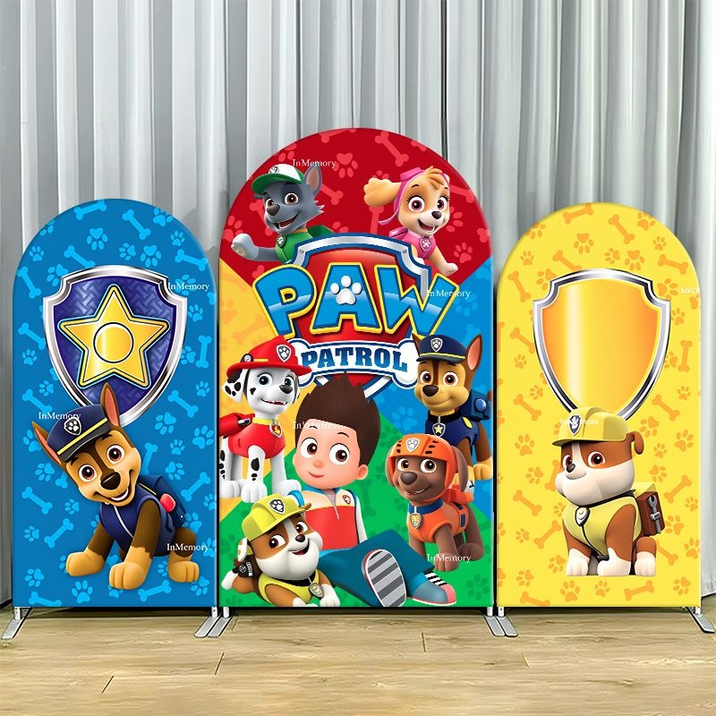 Photography Lighting Backdrop - ฉากหลัง Paw Patrol ผ้าหนา ตกแต่งงานปาร์ตี้ตามสั่ง ลายตัวละคร