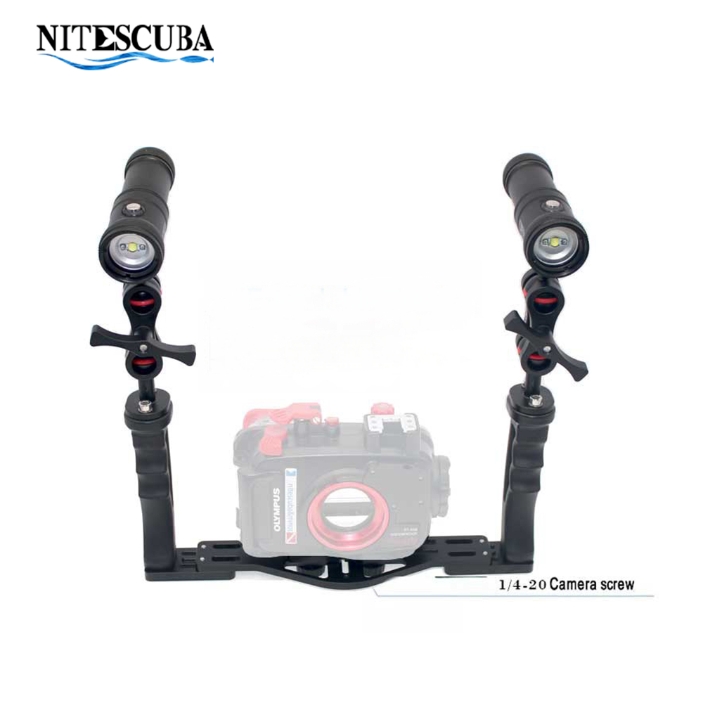Photography Lighting Set Up - ชุดถ่ายภาพใต้น้ำ Nitescuba พร้อมถาดรองรับ ชุดคอมโบ ไฟวิดีโอ 2000