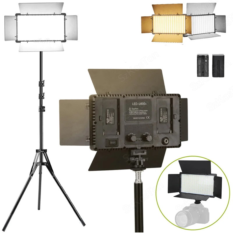 Photography Lighting System - U800 U600 LED Photo Studio แฟลชวิดีโอการบันทึกชุดไฟถ่ายภาพการถ่ายภาพแผง