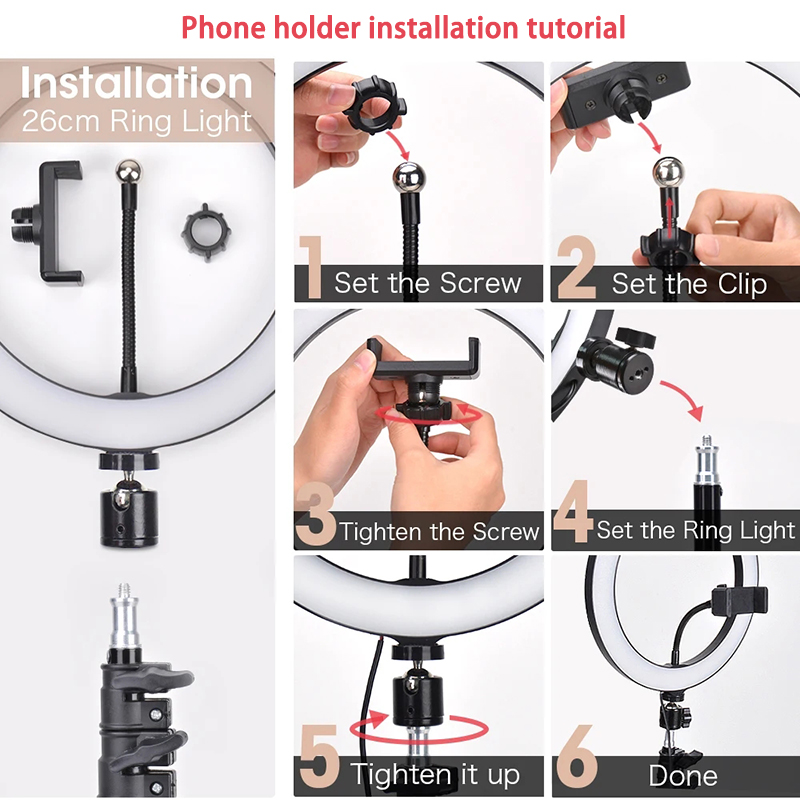 ไฟวงแหวนเซลฟี่ขนาด 16/26/33 ซม - Photography Lighting Product บทวิจารณ์และราคา