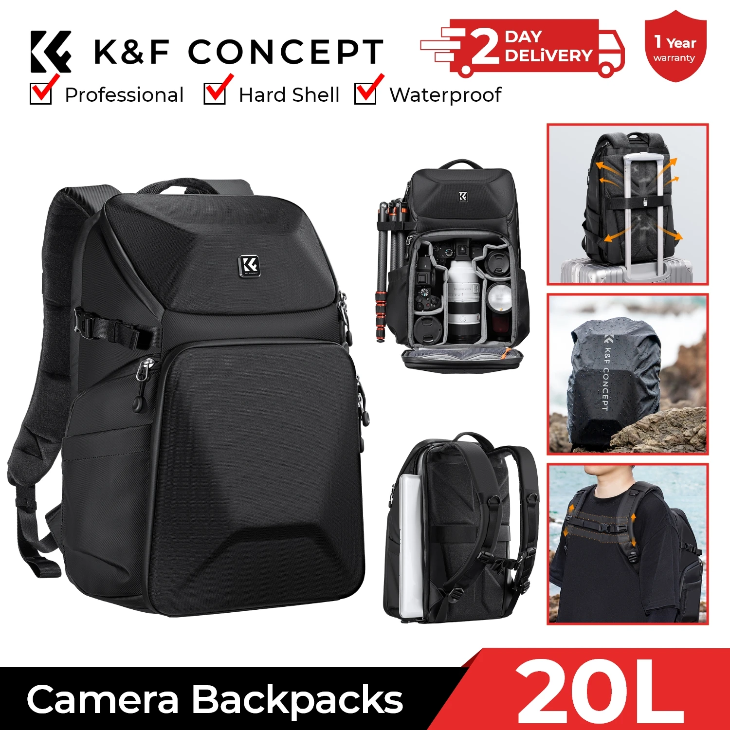 กระเป๋าเป้สะพายหลังสำหรับกล้อง - Photography Lighting Bag บทวิจารณ์และราคา