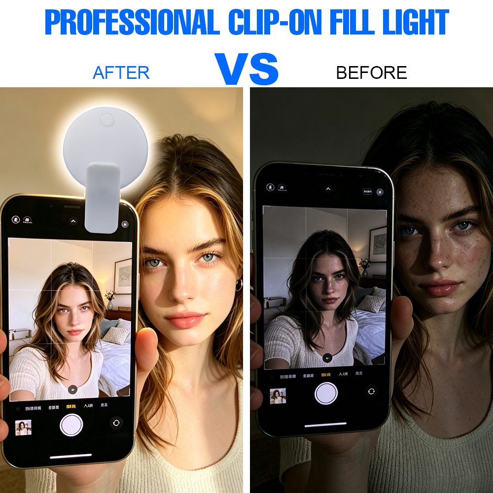 ไฟเซลฟี่แบบหนีบพกพา ปรับความสว - Photography Lighting Portable บทวิจารณ์และราคา