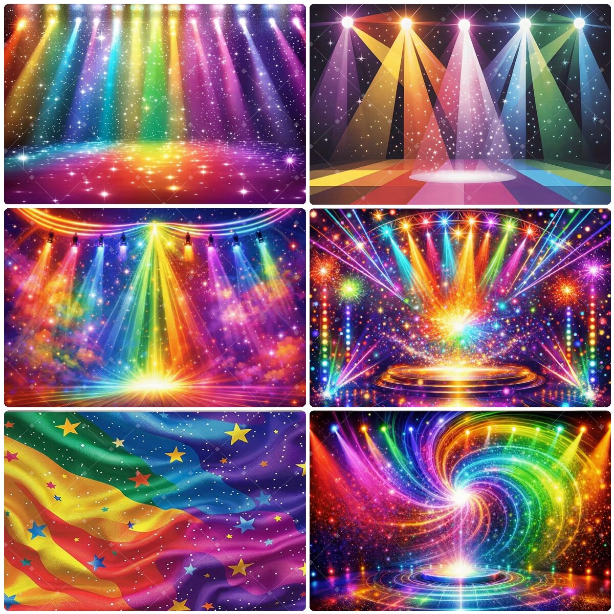 ฉากหลังไฟเวทีสีรุ้งหลากสีสัน ป - Photography Lighting Backdrop บทวิจารณ์และราคา