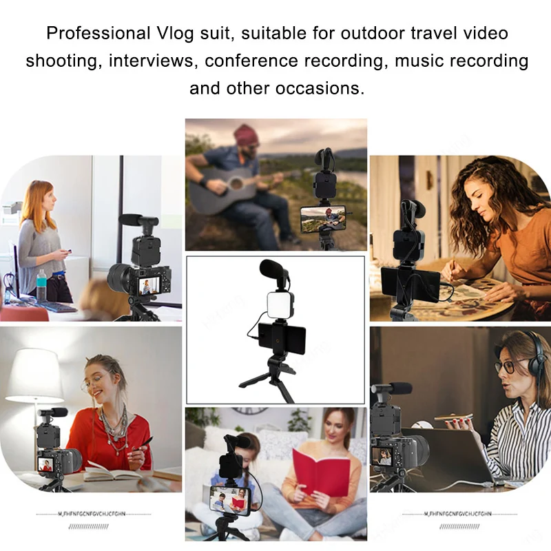 สมาร์ทโฟน Vlogging ชุดขาตั้งกล - Photography Led Lighting Kit บทวิจารณ์และราคา