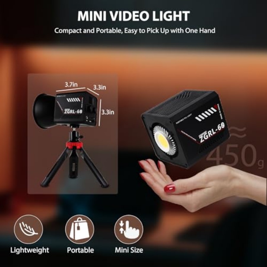 ไฟวิดีโอ LED COB 60W แบบพกพาพร - Photography Lighting Portable บทวิจารณ์และราคา