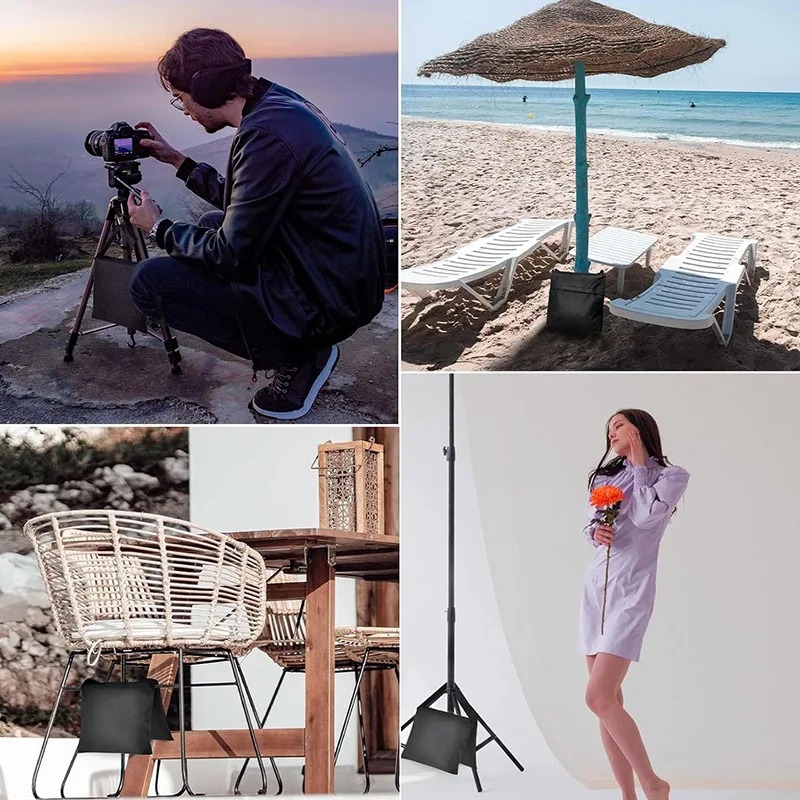 4 pcs/2 pcs/1 PC สีดําถุงทรายน - Photography Lighting Bag บทวิจารณ์และราคา