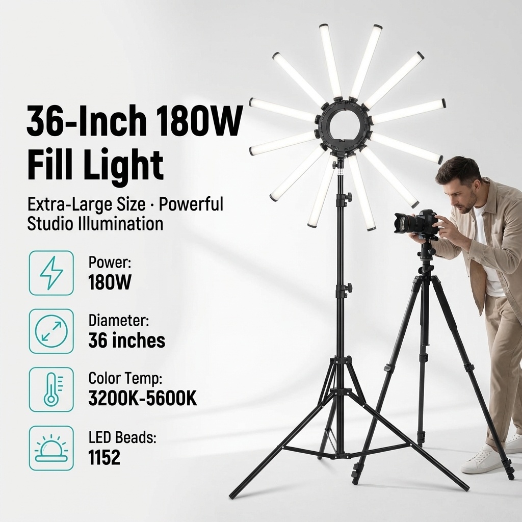 ชุดไฟถ่ายภาพแบบหลายหลอด 12 แขน - Photography Led Lighting Kit บทวิจารณ์และราคา