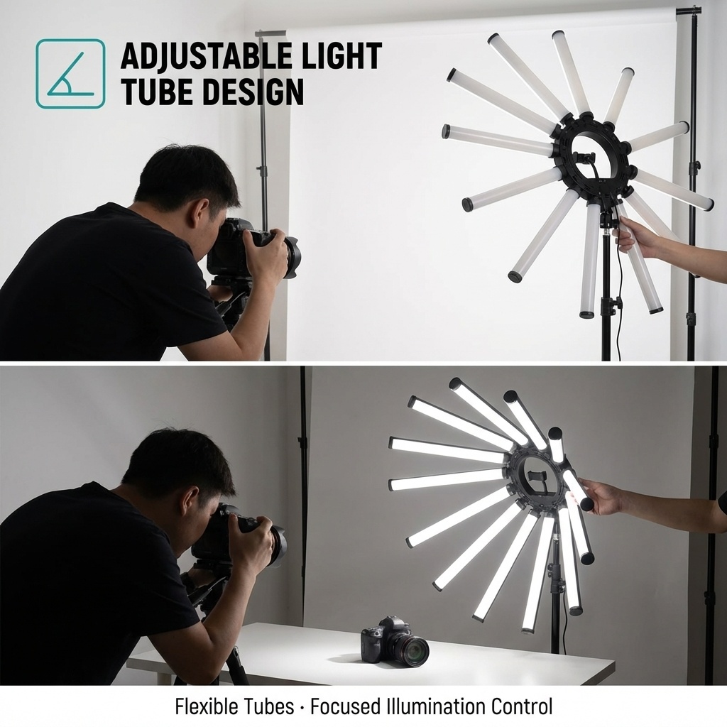 ชุดไฟถ่ายภาพแบบหลายหลอด 12 แขน - Photography Led Lighting Kit บทวิจารณ์และราคา