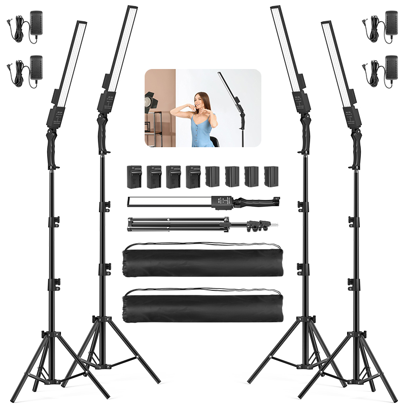 4pcs LED สตูดิโอถ่ายภาพ Hand S - Photography Led Lighting Kit บทวิจารณ์และราคา