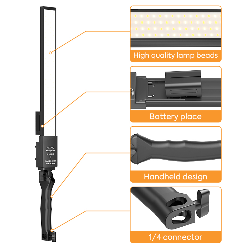 4pcs LED สตูดิโอถ่ายภาพ Hand S - Photography Led Lighting Kit บทวิจารณ์และราคา