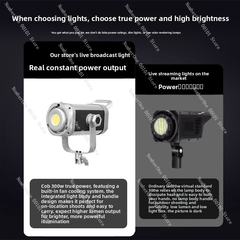 ไฟถ่ายภาพ COB 300W ปรับอุณหภูม - Photography Lighting For Portraits บทวิจารณ์และราคา