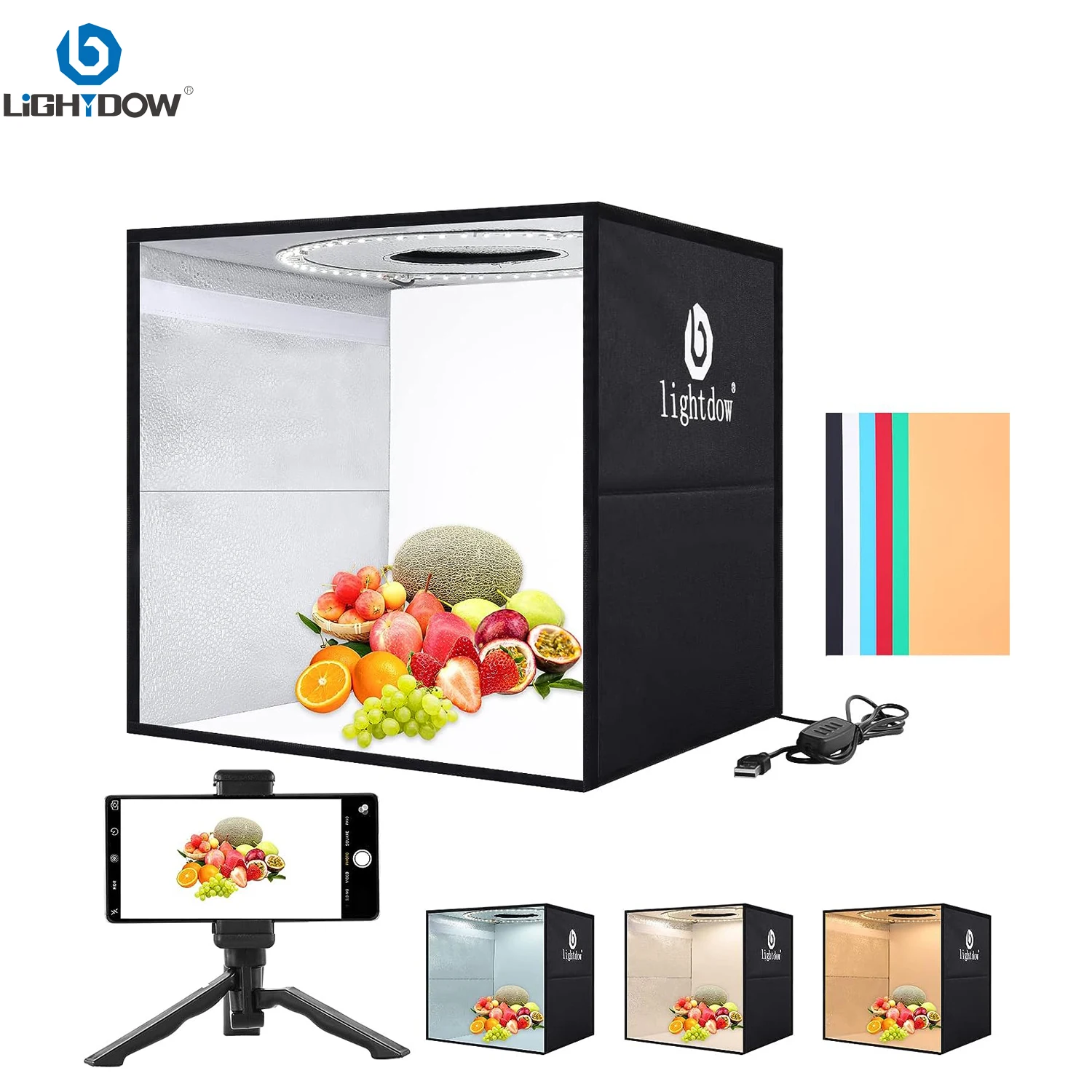 กล่องไฟถ่ายภาพแบบปรับความสว่าง - Photography Lighting Set Up บทวิจารณ์และราคา