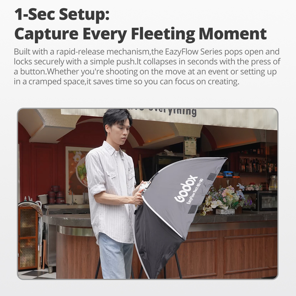 ซอฟต์บ็อกซ์พับได้ Godox EazyFl - Photography Lighting Product บทวิจารณ์และราคา